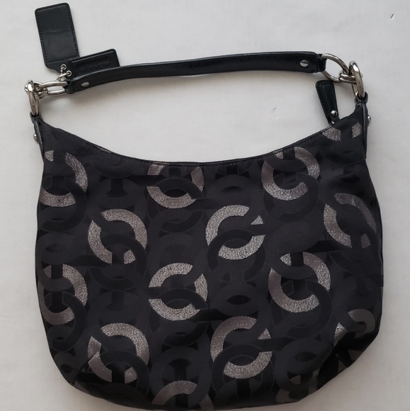 Coach Hobo Bag KRISTIN Chain Link Op Art 18787 - Picture 2 of 5